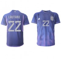 Pánský Fotbalový dres Argentina Lautaro Martinez #22 MS 2022 Venkovní Krátký Rukáv